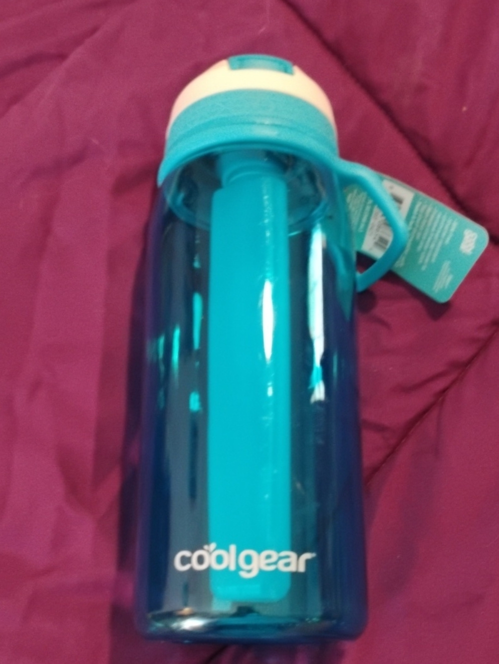 Cool Gear Blue Hydration Bottle with Straw Lid With Freezer Stick